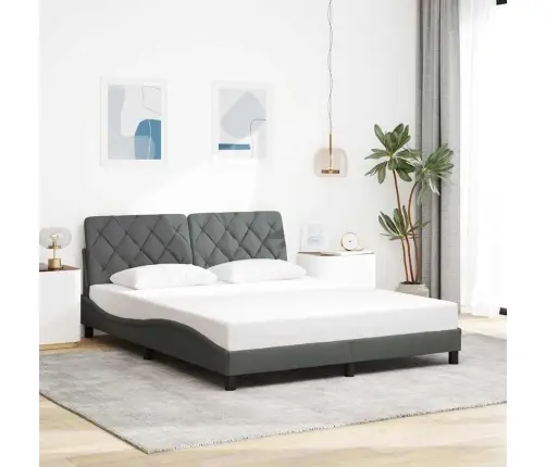 Voodiraam Ilma Madratsita, Tumehall, 160X200 cm Kangas