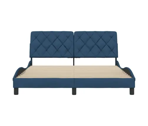 Gulta Bez Matrača, Zils, 160X200 Cm, Audums Vidaxl