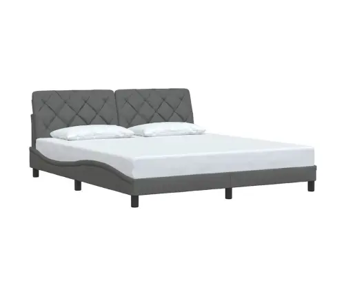 Voodiraam Ilma Madratsita, Tumehall, 180X200 cm Kangas