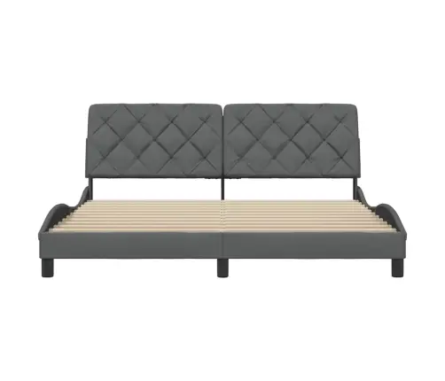 Voodiraam Ilma Madratsita, Tumehall, 180X200 cm Kangas