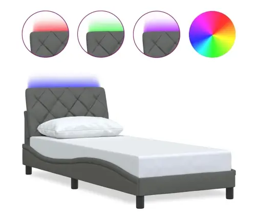 Voodiraam Led-Iga Ilma Madratsita, 80X200 cm Kangas