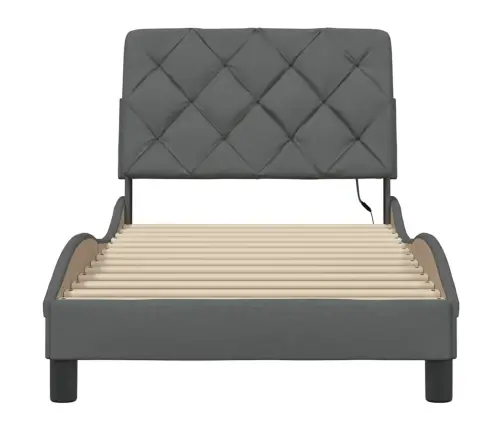 Voodiraam Led-Iga Ilma Madratsita Helehall, 90X190 Cm Kangas