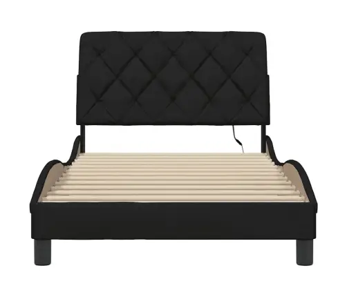 Lovos Rėmas Su Led Be Čiužinio, Juodos Spalvos, 100X200 Cm