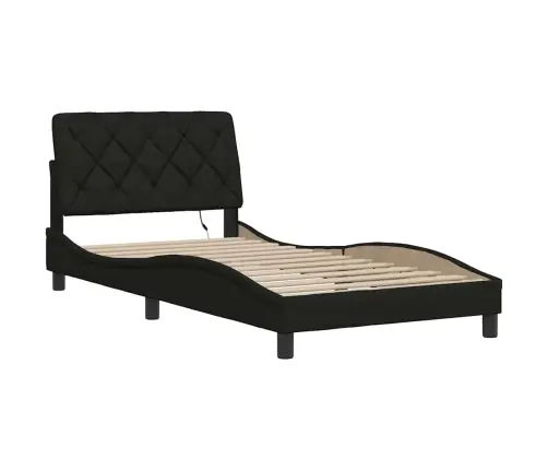 Lovos Rėmas Su Led Be Čiužinio, Juodos Spalvos, 100X200 Cm