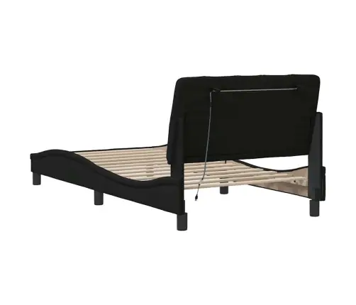 Lovos Rėmas Su Led Be Čiužinio, Juodos Spalvos, 100X200 Cm