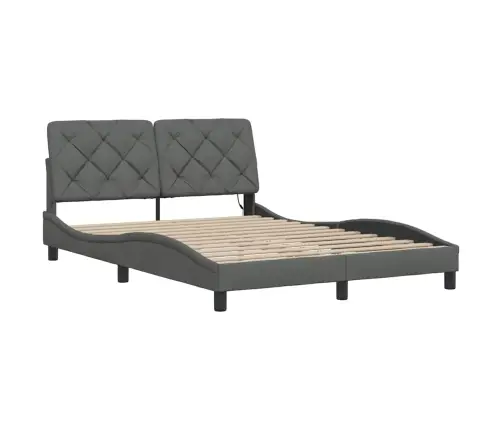 Lovos Rėmas Su Led Be Čiužinio, Tamsiai Pilkas, 120X200 Cm