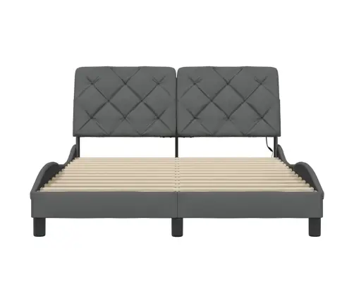Lovos Rėmas Su Led Be Čiužinio, Tamsiai Pilkas, 120X200 Cm
