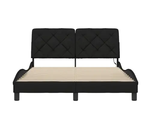 Lovos Rėmas Su Led Be Čiužinio, Juodos Spalvos, 120X200 Cm