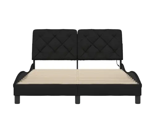 Voodiraam Led-Iga Ilma Madratsita, Must, 140X190 cm Kangas