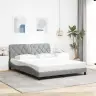 Lovos Rėmas Su Led Be Čiužinio, Šviesiai Pilkas, 160X200 Cm