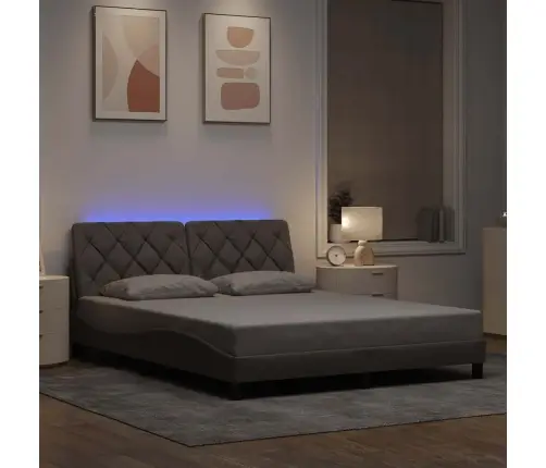 Voodiraam Led-Iga Ilma Madratsita, Pruunikashall, 160X200cm Kangas