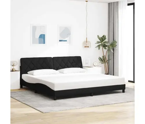 Voodiraam Led-Iga Ilma Madratsita, Must, 200X200 cm Kangas