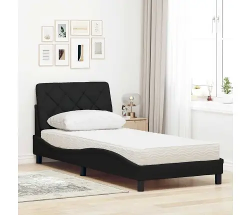 Voodi Koos Madratsiga, Must, 80 X 200 cm Kangas