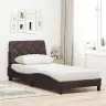 Gultas Rāmis Ar Matraci, Tumši Brūns, 80X200 Cm, Audums Vidaxl