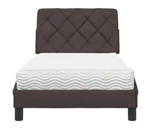 Lova Su Čiužiniu, Tamsiai Rudos Spalvos, 80X200cm Audinys