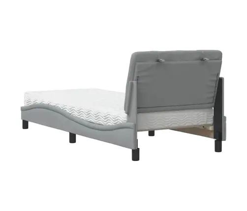 Voodi Koos Madratsiga, Helehall, 90 X 190 cm Kangas