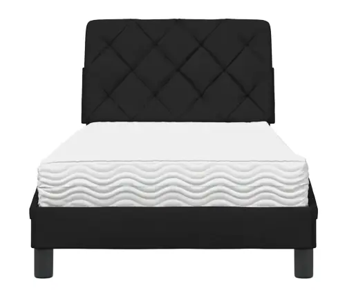 Lova Su Čiužiniu, Juodos Spalvos, 90X200cm Audinys