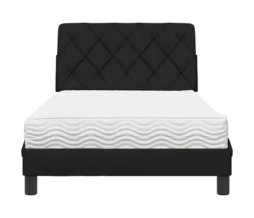 Gultas Rāmis Ar Matraci, Melns Audums, 100X200 Cm Vidaxl