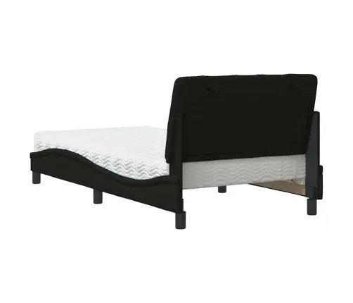 Gultas Rāmis Ar Matraci, Melns Audums, 100X200 Cm Vidaxl