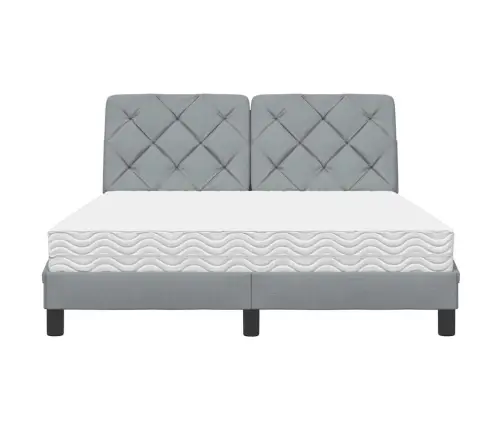 Voodi Madratsiga, Helehall, 120X200 cm Kangas