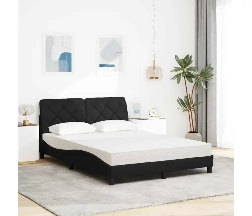 Voodi Madratsiga,Must, 140X190 cm Kangas