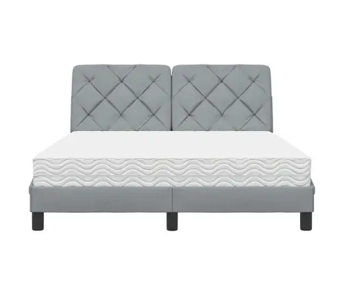 Voodi Madratsiga, Helehall, 140X200 cm Kangas