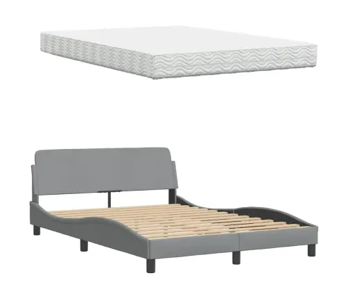 Voodi Madratsiga, Helehall, 140X200 cm Kangas