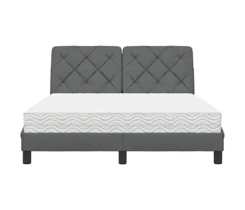 Voodi Madratsiga, Tumehall, 140X200 cm Kangas