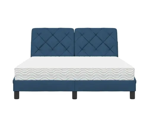 Lova Su Čiužiniu, Mėlynos Spalvos, 140X200cm Audinys