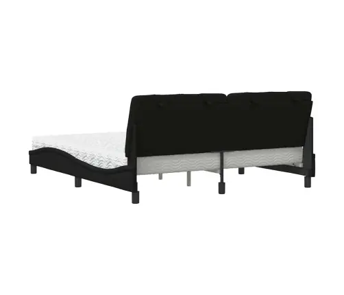 Lova Su Čiužiniu, Juodos Spalvos, 180X200cm Audinys