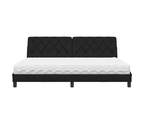 Lova Su Čiužiniu, Juodos Spalvos, 200X200cm Audinys