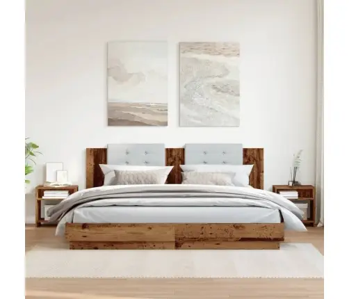 Naktsskapīši, 2 Gab., Veca Koka, 40X30X40 Cm, Inženierijas Koks Vidaxl