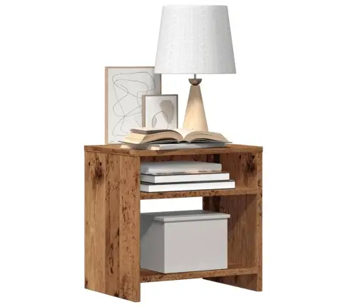 Naktsskapīši, 2 Gab., Veca Koka, 40X30X40 Cm, Inženierijas Koks Vidaxl