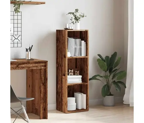 Grāmatu Plaukts, 36X30X114 Cm, Veca Koka Skaidu Plāksne Vidaxl