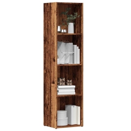 Grāmatu Skapis Old Wood 36X30X143 Cm Engineered Wood Vidaxl