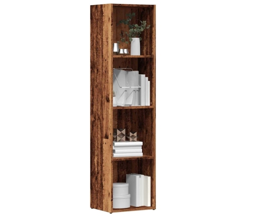 Grāmatu Skapis Old Wood 36X30X143 Cm Engineered Wood Vidaxl