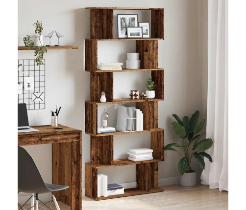 Grāmatu Skapis Old Wood 80X24X192 Cm Engineered Wood Vidaxl