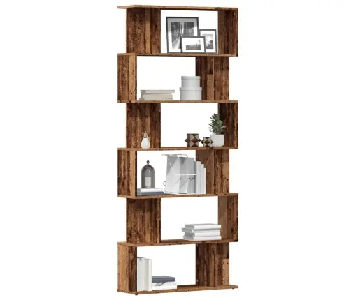 Grāmatu Skapis Old Wood 80X24X192 Cm Engineered Wood Vidaxl