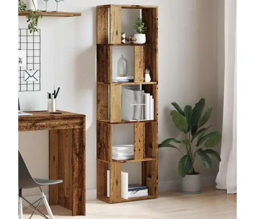 Grāmatu Plaukts, Veca Koka, 45X24X159 Cm, Inženierijas Koks Vidaxl