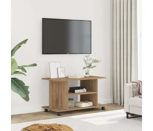 Tv Skapis Ar Ritentiņiem Amatnieks Ozols 80X40X45 Cm Vidaxl