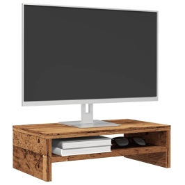 Monitora Statīvs Old Wood 42X24X13 Cm Engineered Wood Vidaxl