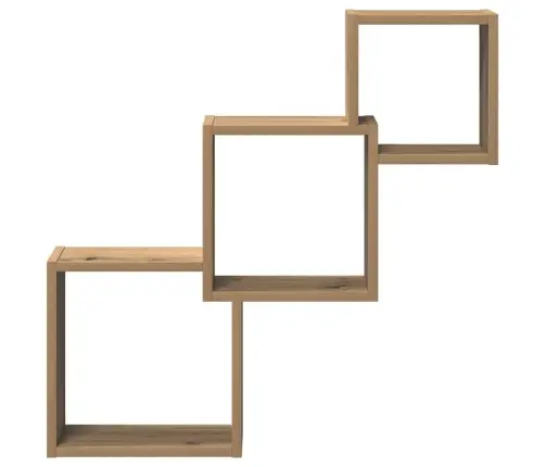 Sieninės Lentynos, Artisano, 68X15X68cm Mdp, Kubo Formos
