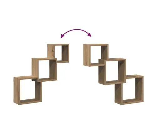 Sieninės Lentynos, Artisano, 68X15X68cm Mdp, Kubo Formos