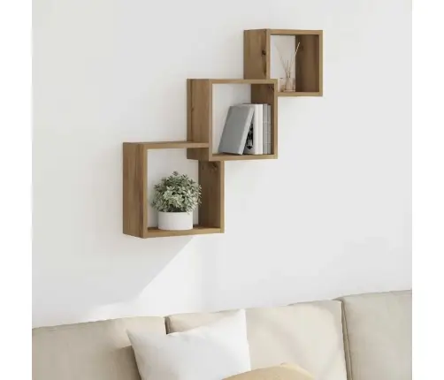 Sieninės Lentynos, Artisano, 68X15X68cm Mdp, Kubo Formos