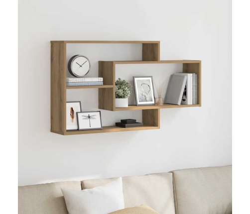 Sienas Plaukts Artisan Ozols 104X20X58,5 Cm Inženierijas Koks Vidaxl
