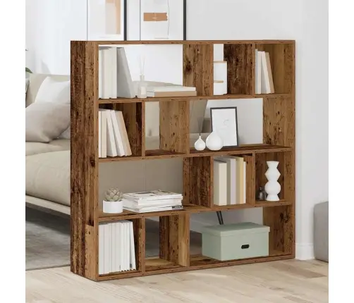 Knygų Spinta/Kambario Pertvara Sena Mediena 105X24X102 Cm