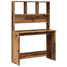 Rakstāmgalds Ar Plauktiem, Veca Koka, 102X45X148 Cm, Koks Vidaxl