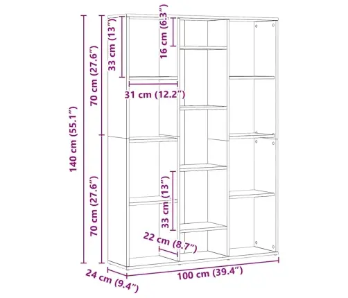 Istabas Aizslietnis/Grāmatu Plaukts Ozola Amatnieks Vidaxl