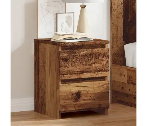 Naktsskapītis, Veca Koka, 30X30X40 Cm, Inženierijas Koks Vidaxl
