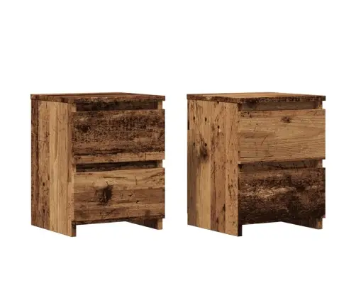 Naktsskapīši, 2 Gab., Veca Koka, 30X30X40 Cm, Inženierijas Koks Vidaxl